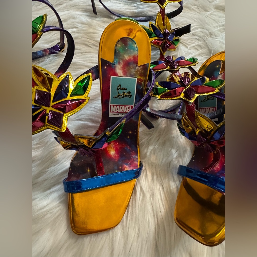 Christian Louboutin x Marvel Gladiator Sandals Multicolor 35 - Picture 6 of 12